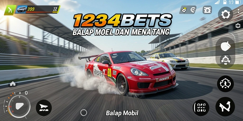 Antarmuka pengguna 1234BETS dengan desain menarik dan intuitif.
