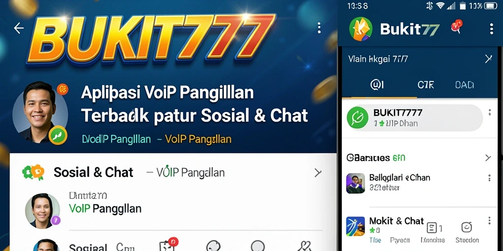 Tampilan antarmuka BUKIT777 untuk VoIP Panggilan yang modern.