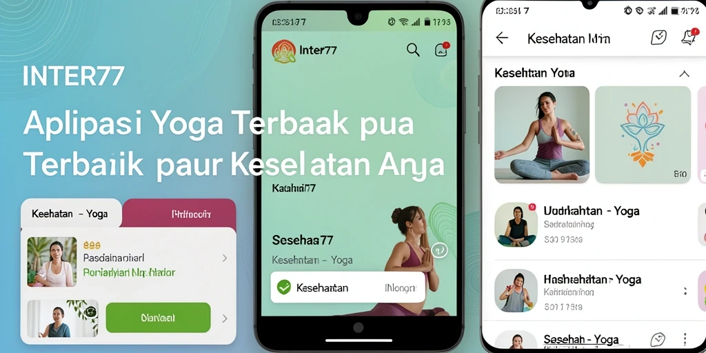Tampilan antarmuka aplikasi INTER77 yang intuitif dan fun untuk Yoga.