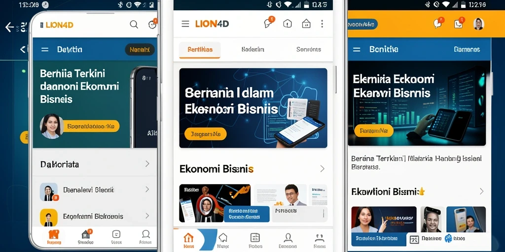 Antarmuka LION4D yang menampilkan berita ekonomi bisnis terbaru.