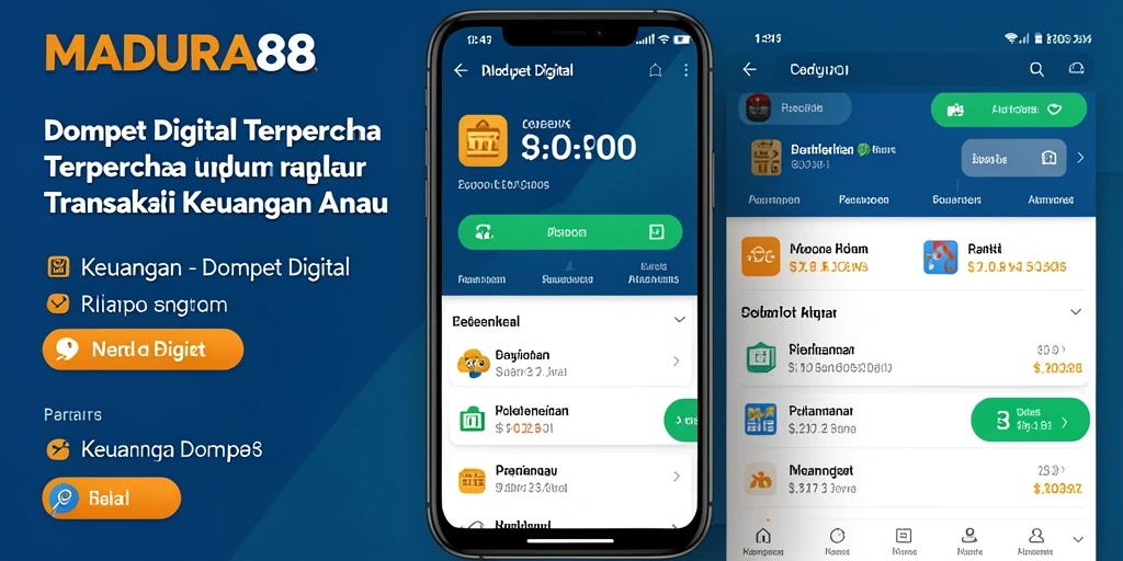 Antarmuka aplikasi MADURA88 menunjukkan fitur pembayaran yang mudah digunakan.