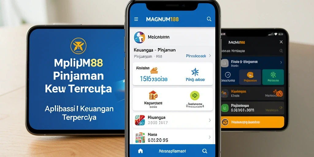 Tampilan antarmuka aplikasi MAGNUM188 dengan fitur Pinjaman yang mudah diakses.