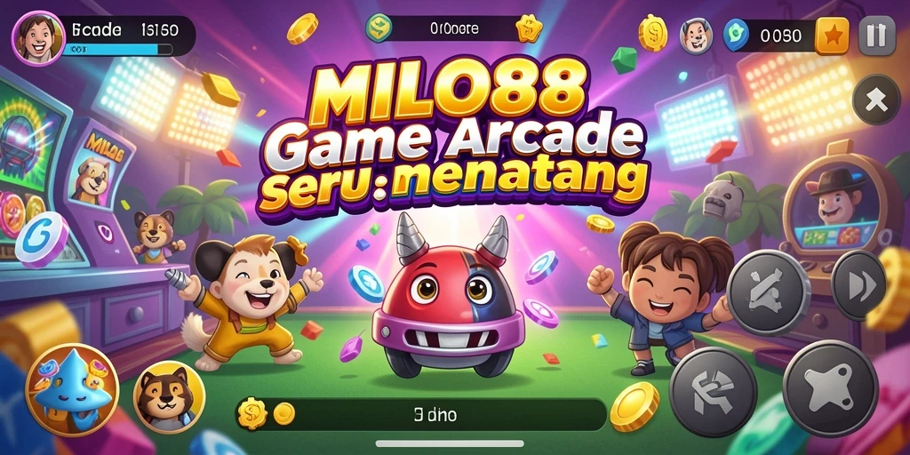 Tampilan antarmuka permainan Arcade yang modern dan menarik.