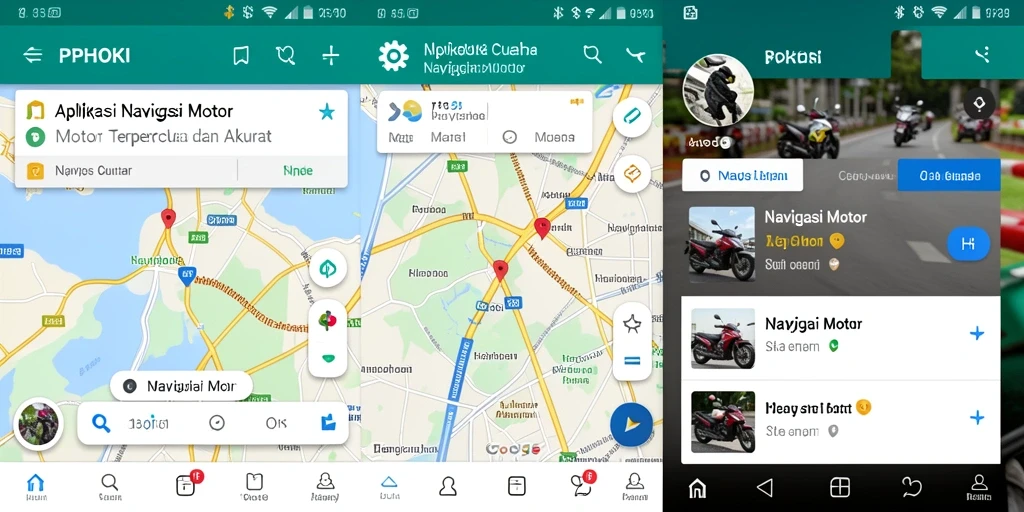 Antarmuka aplikasi PPHOKI yang user-friendly untuk navigasi motor.